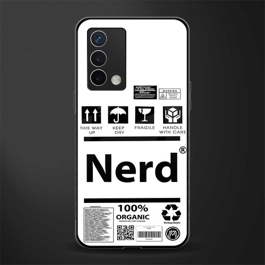 nerd white label back phone cover | glass case for oppo a74 4g
