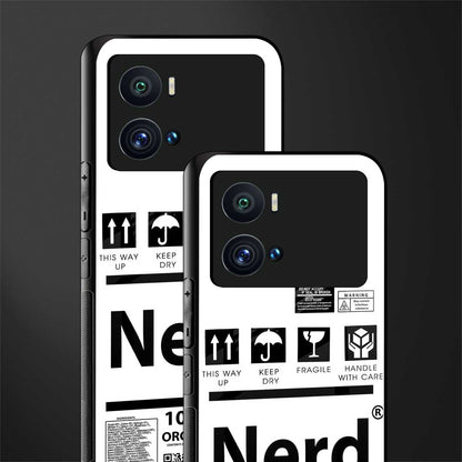 nerd white label back phone cover | glass case for iQOO 9 Pro
