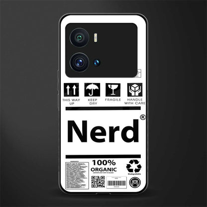 nerd white label back phone cover | glass case for iQOO 9 Pro