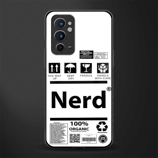 nerd white label glass case for oneplus 9rt image