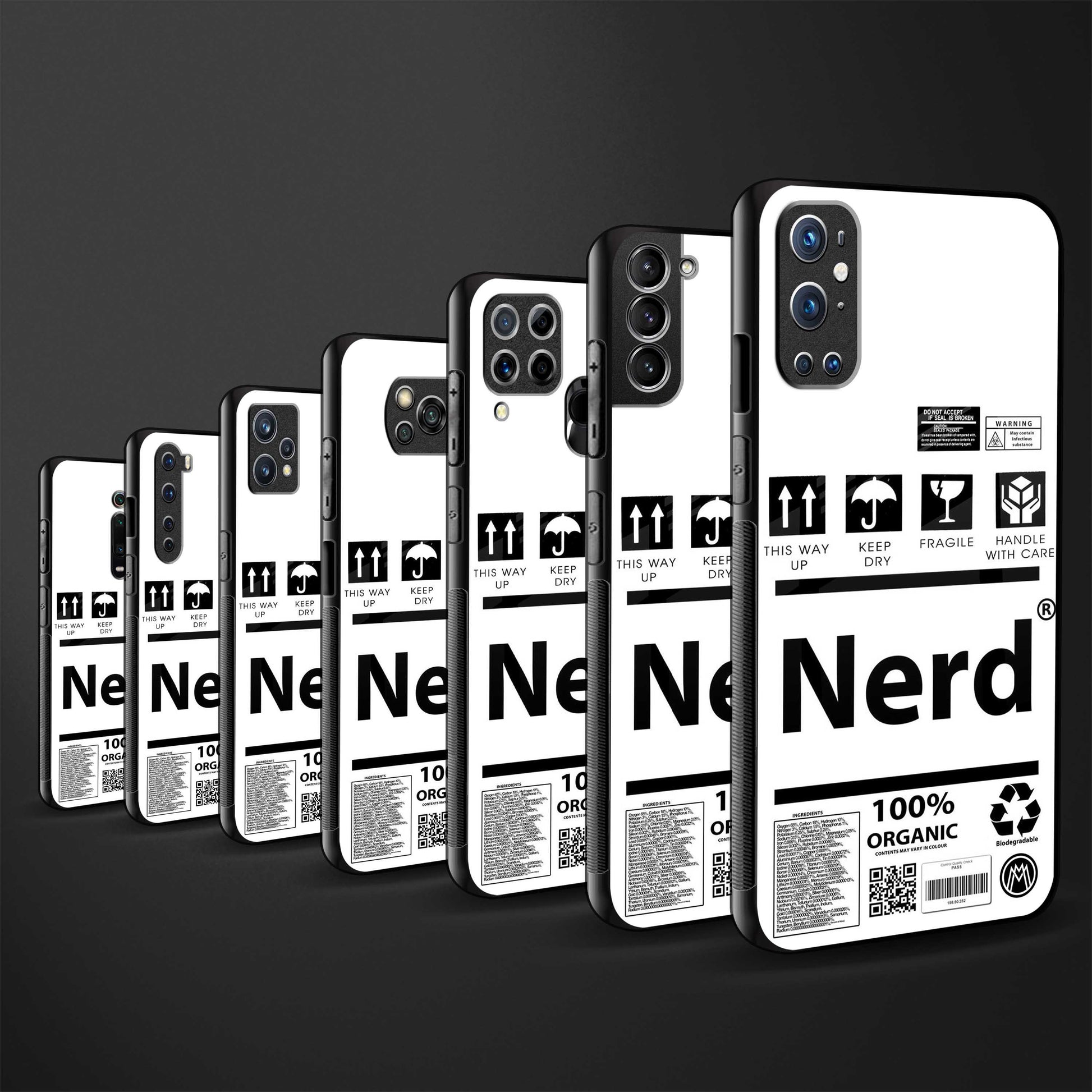 nerd white label back phone cover | glass case for samsung galaxy a23
