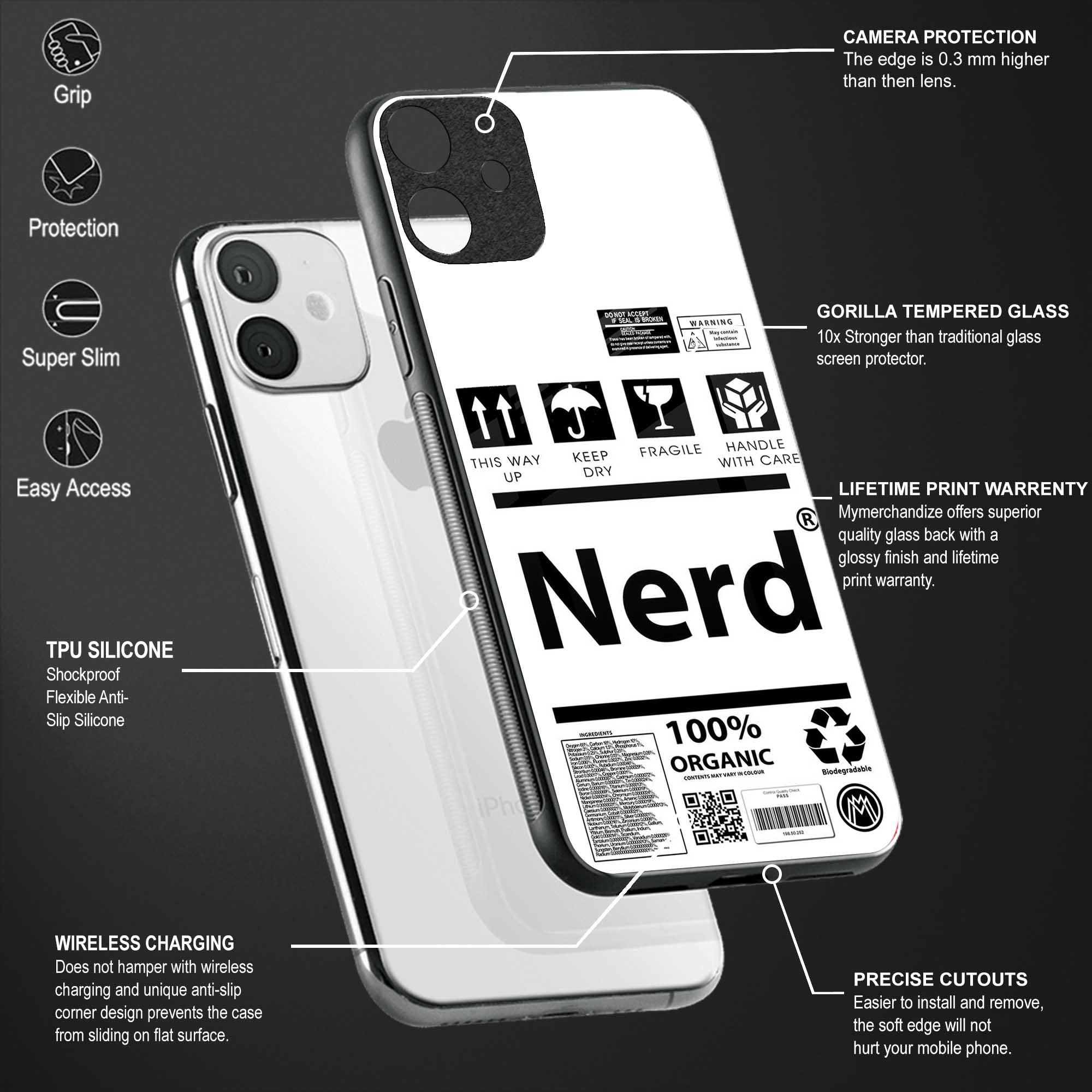 nerd white label glass case for samsung galaxy a51 image-4