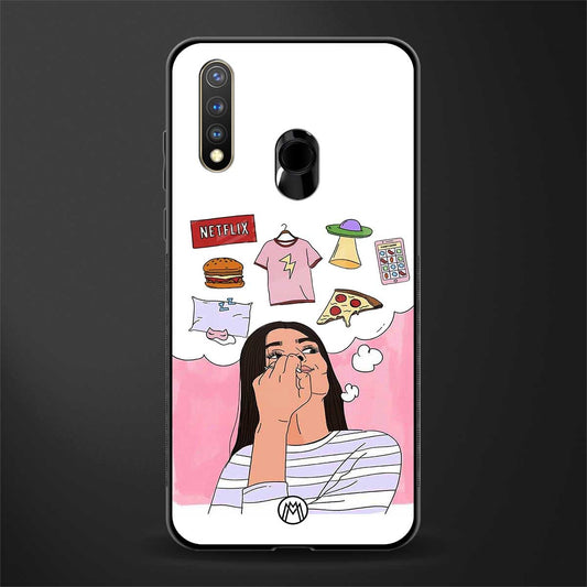 netflix and chill glass case for vivo y19 image