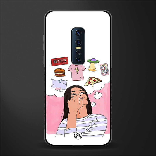 netflix and chill glass case for vivo v17 pro image