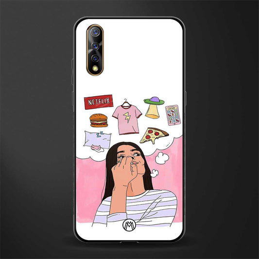netflix and chill glass case for vivo s1 image