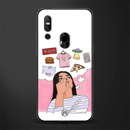 netflix and chill glass case for vivo v15 image