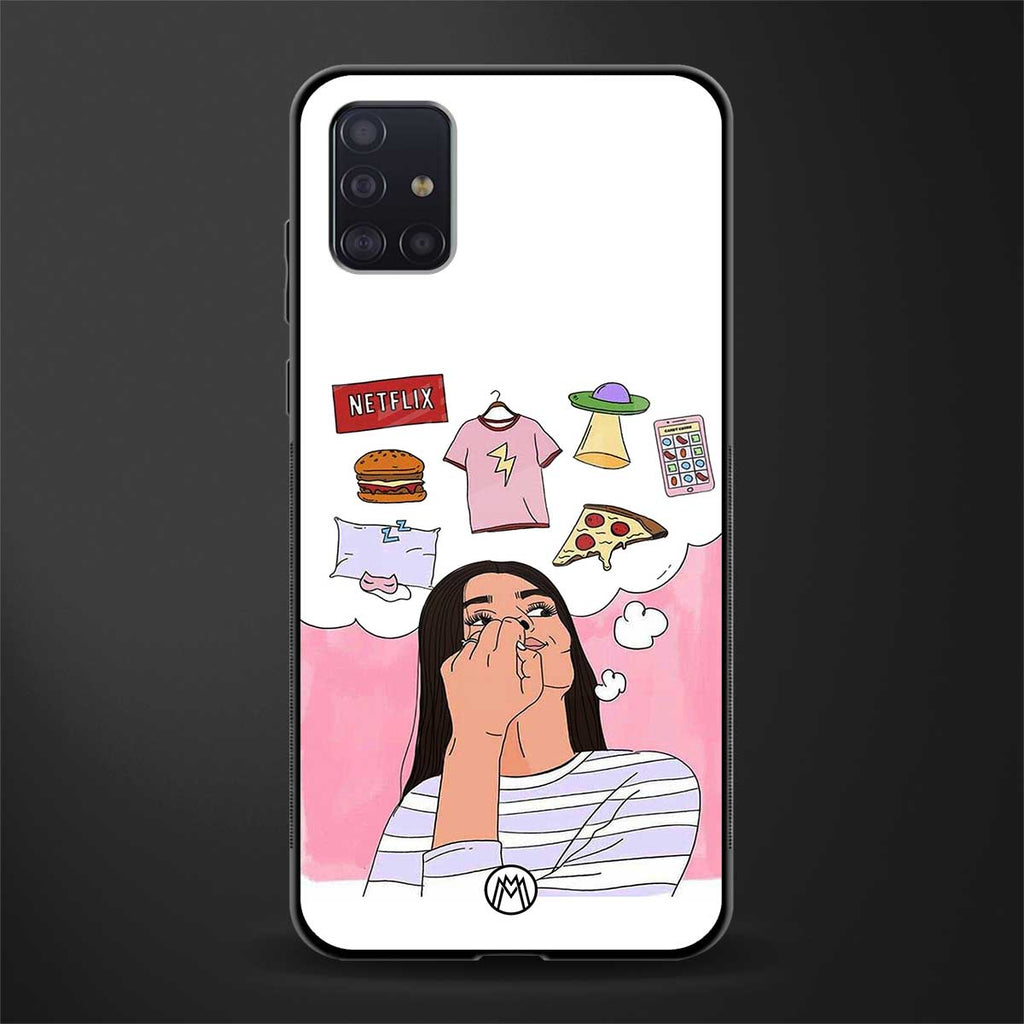 netflix and chill glass case for samsung galaxy a71 image