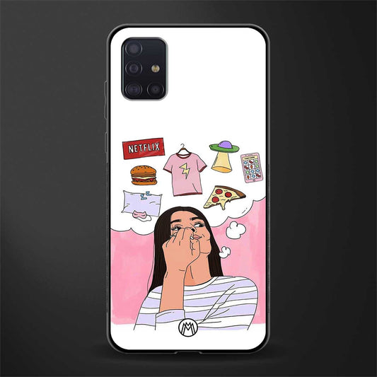 netflix and chill glass case for samsung galaxy a71 image