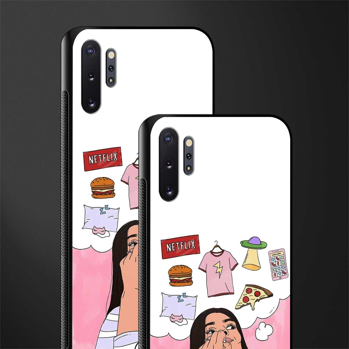 netflix and chill glass case for samsung galaxy note 10 plus image-2