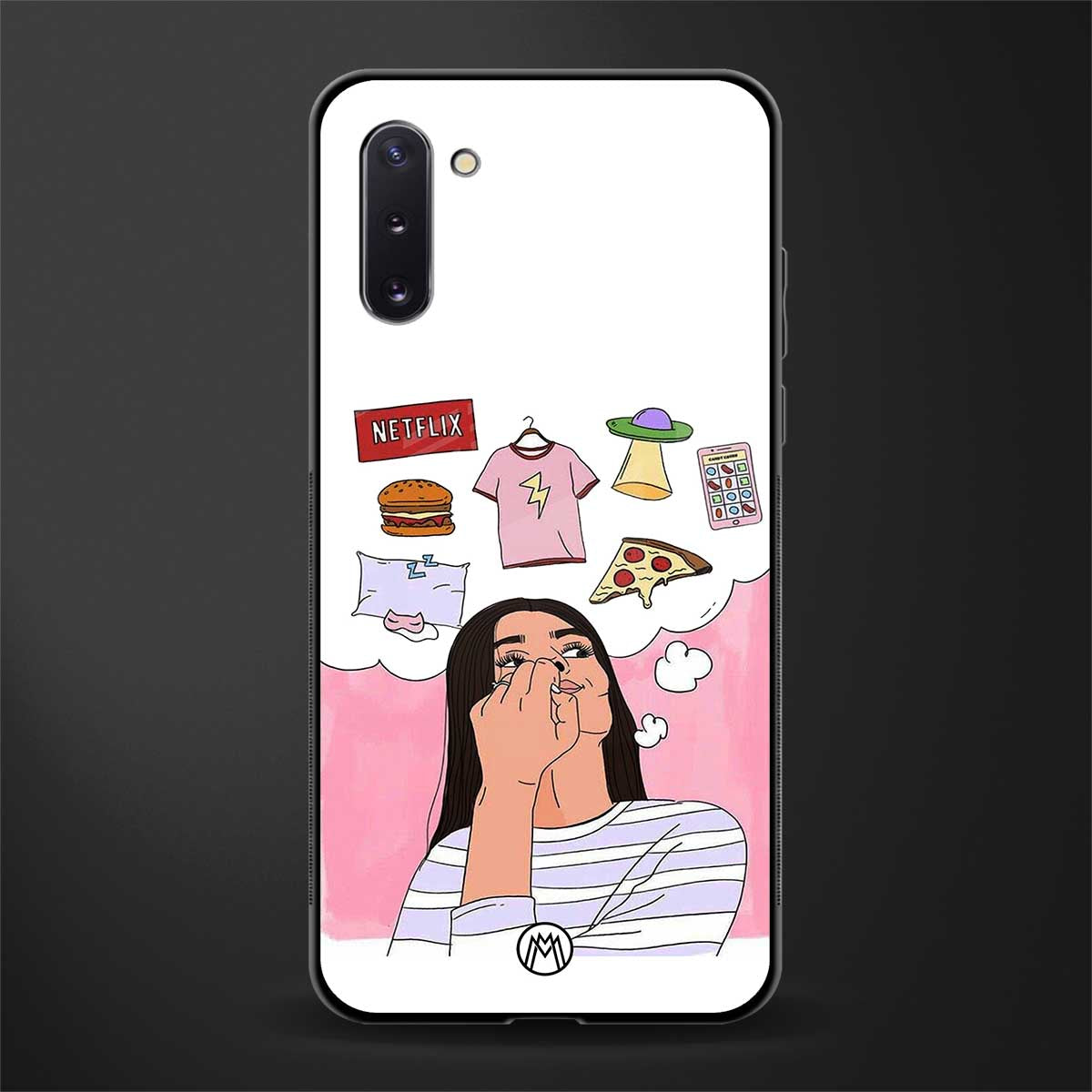netflix and chill glass case for samsung galaxy note 10 image