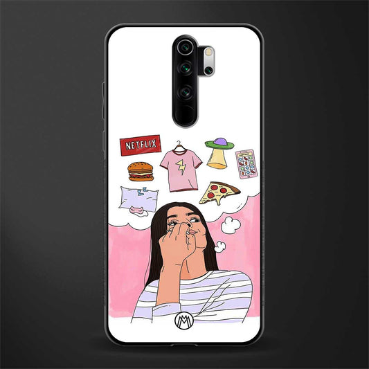 netflix and chill glass case for redmi note 8 pro image