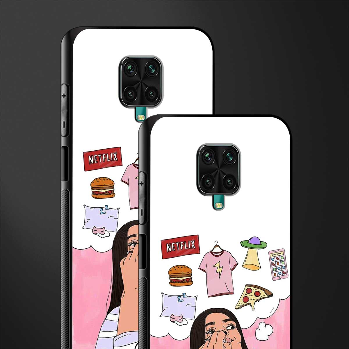 netflix and chill glass case for poco m2 pro image-2