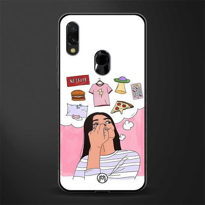 netflix and chill glass case for redmi y3 image