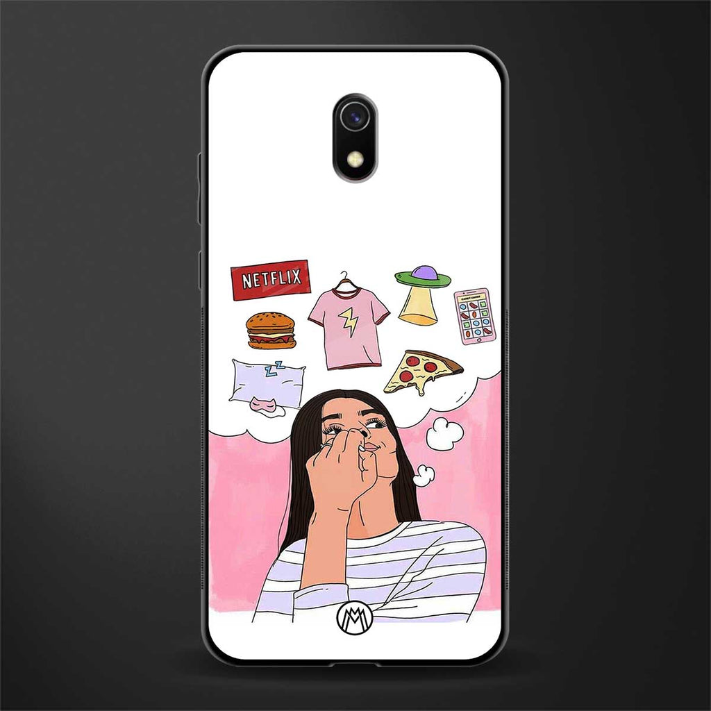 netflix and chill glass case for redmi 8a image