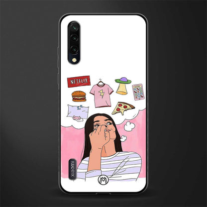 netflix and chill glass case for mi a3 redmi a3 image