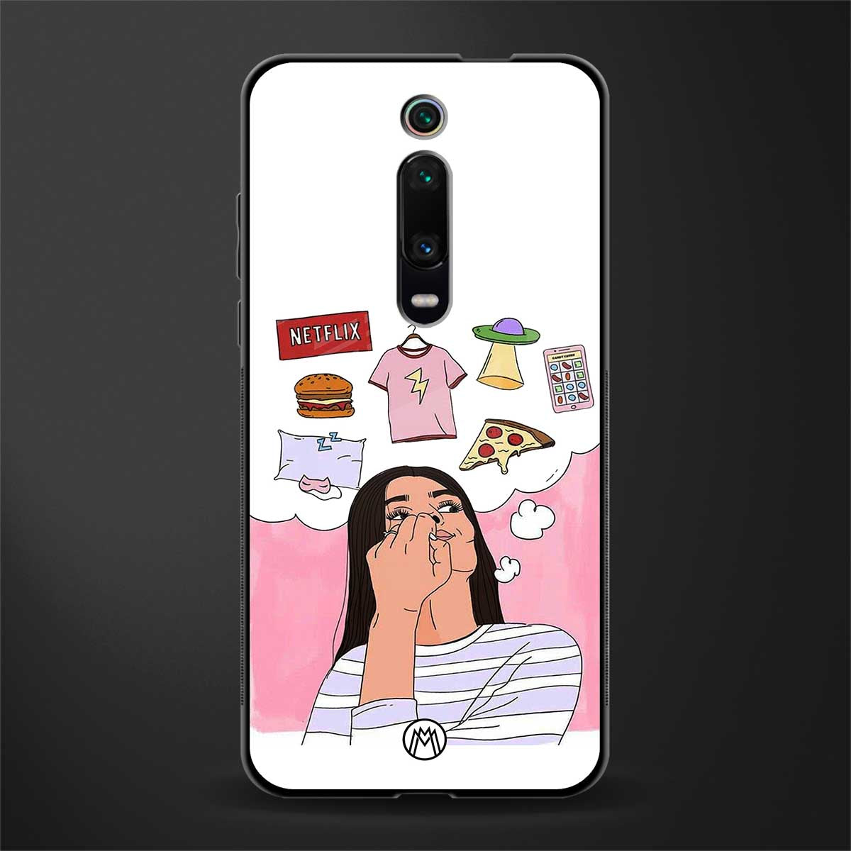 netflix and chill glass case for redmi k20 pro image