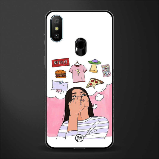 netflix and chill glass case for redmi 6 pro image