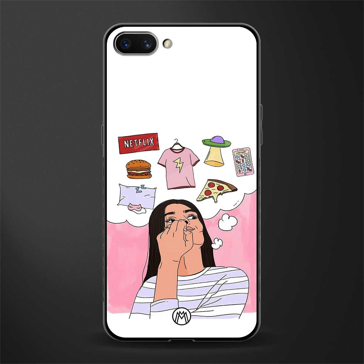 netflix and chill glass case for realme c1 image