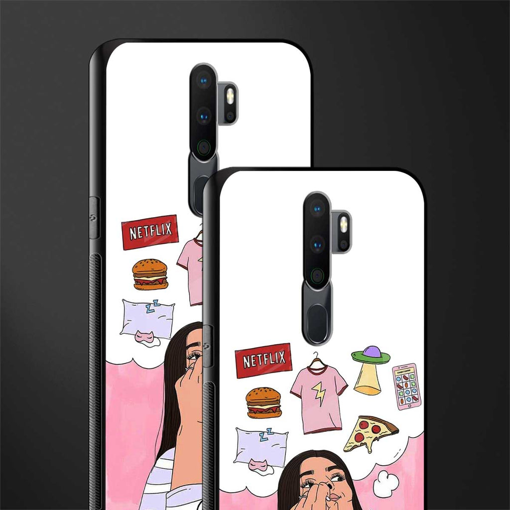netflix and chill glass case for oppo a5 2020 image-2
