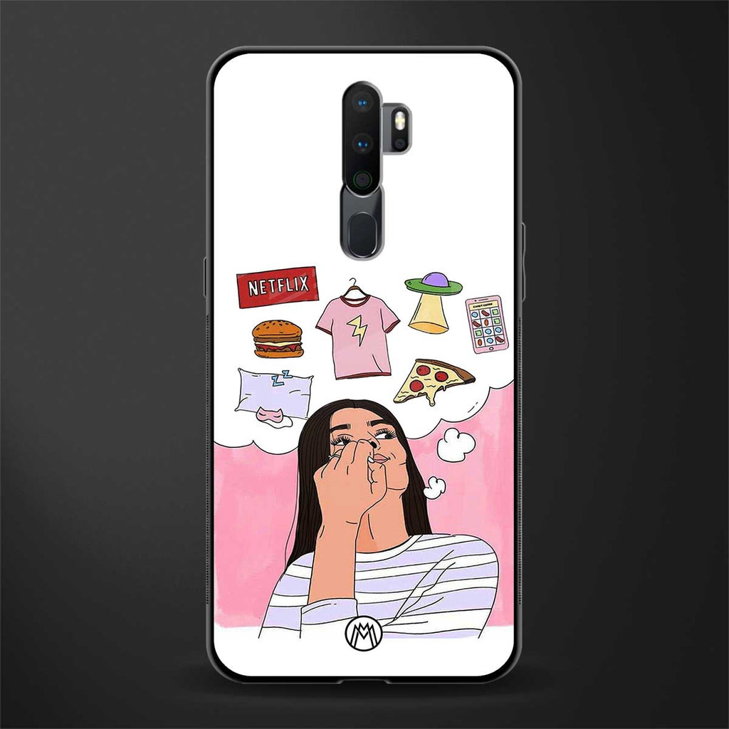 netflix and chill glass case for oppo a9 2020 image