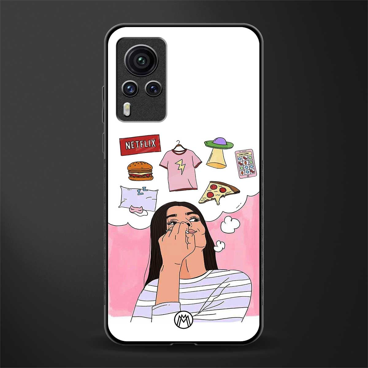 netflix and chill glass case for vivo x60 pro image