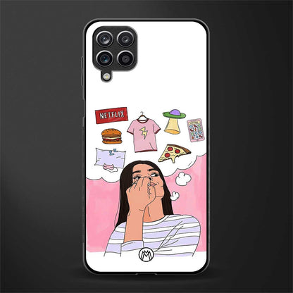 netflix and chill back phone cover | glass case for samsung galaxy a22 4g