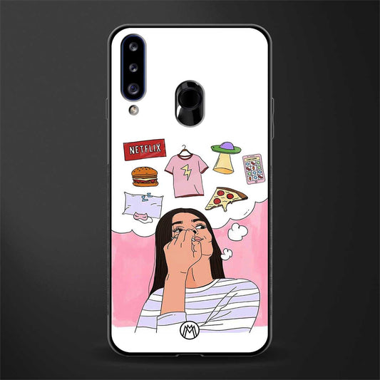 netflix and chill glass case for samsung galaxy a20s image