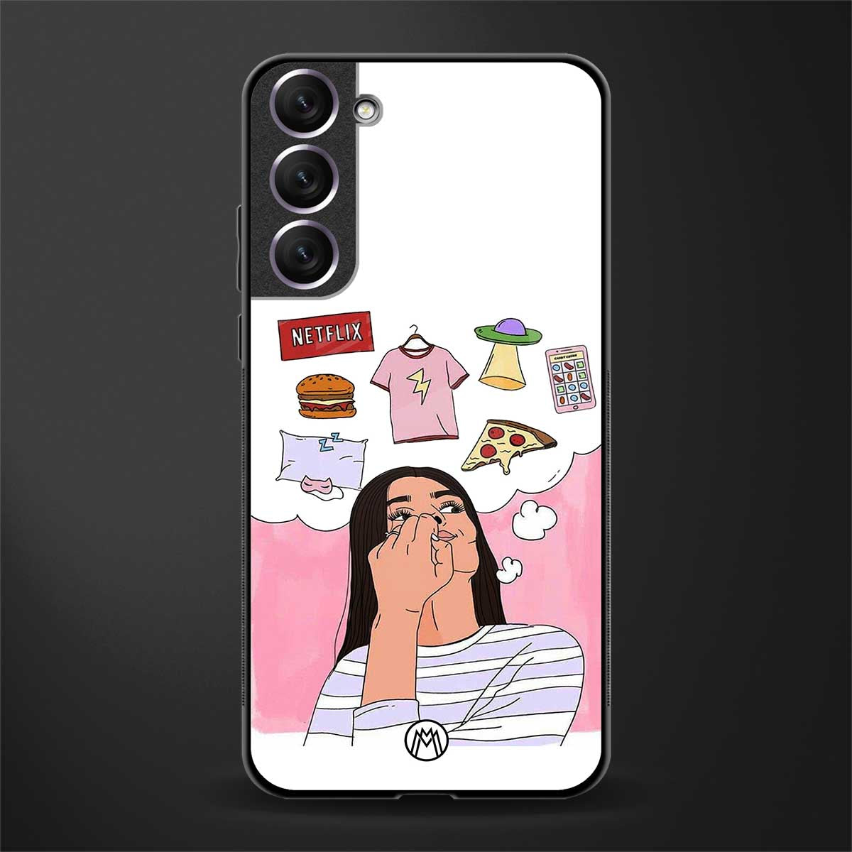 netflix and chill glass case for samsung galaxy s22 5g image