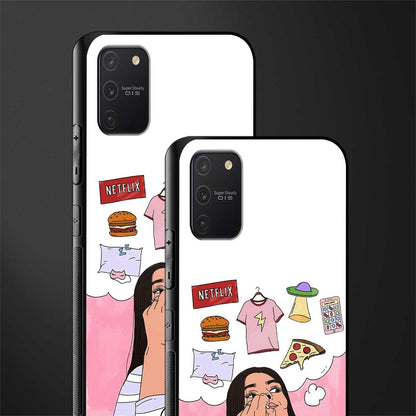 netflix and chill glass case for samsung galaxy a91 image-2