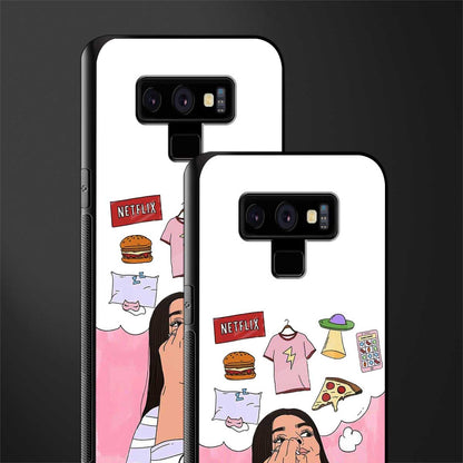 netflix and chill glass case for samsung galaxy note 9 image-2