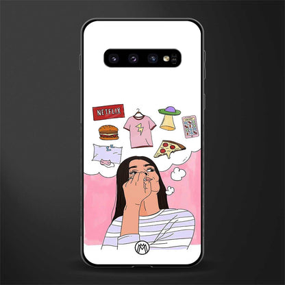 netflix and chill glass case for samsung galaxy s10 plus image