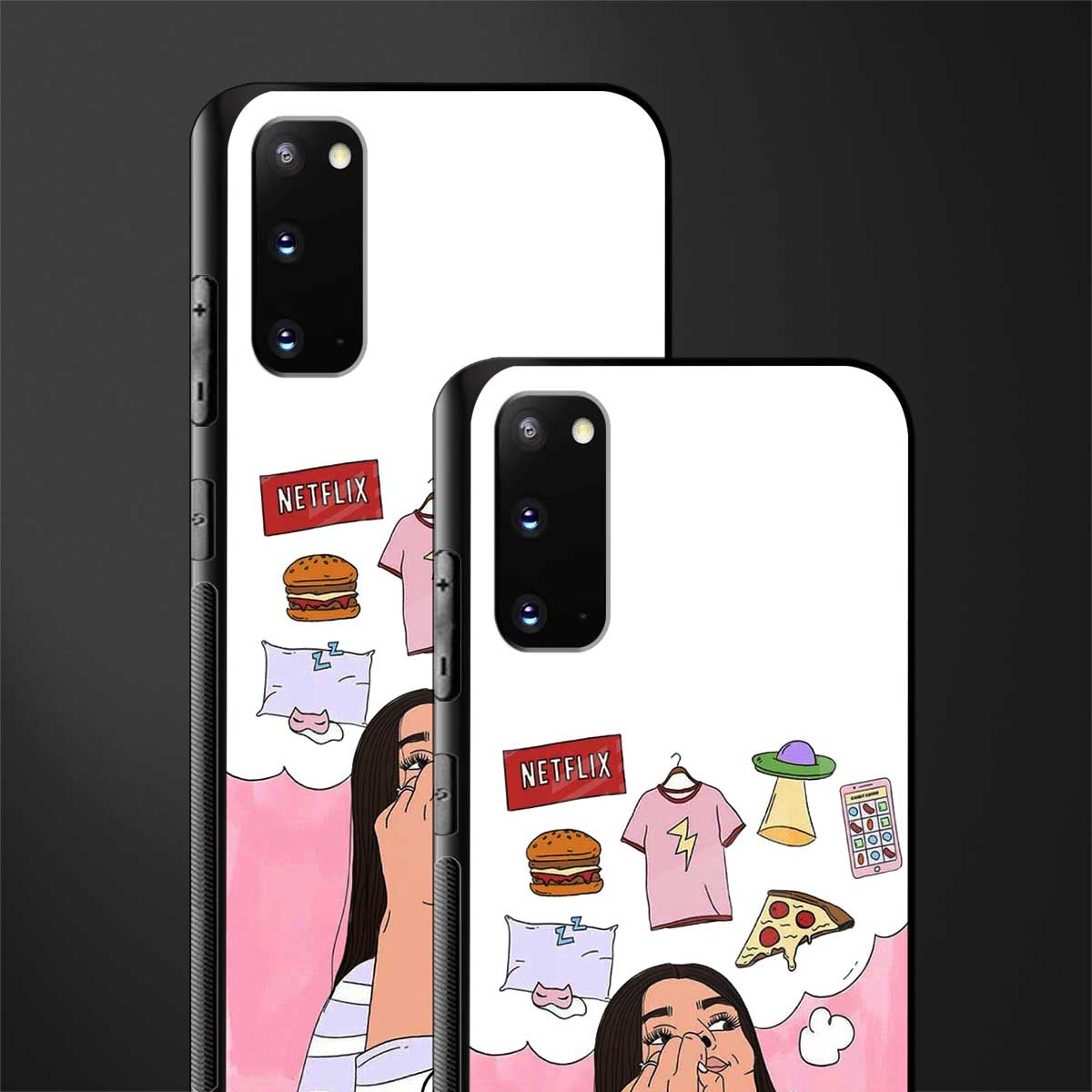 netflix and chill glass case for samsung galaxy s20 image-2