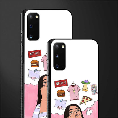 netflix and chill glass case for samsung galaxy s20 image-2
