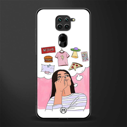 netflix and chill glass case for redmi note 9 image