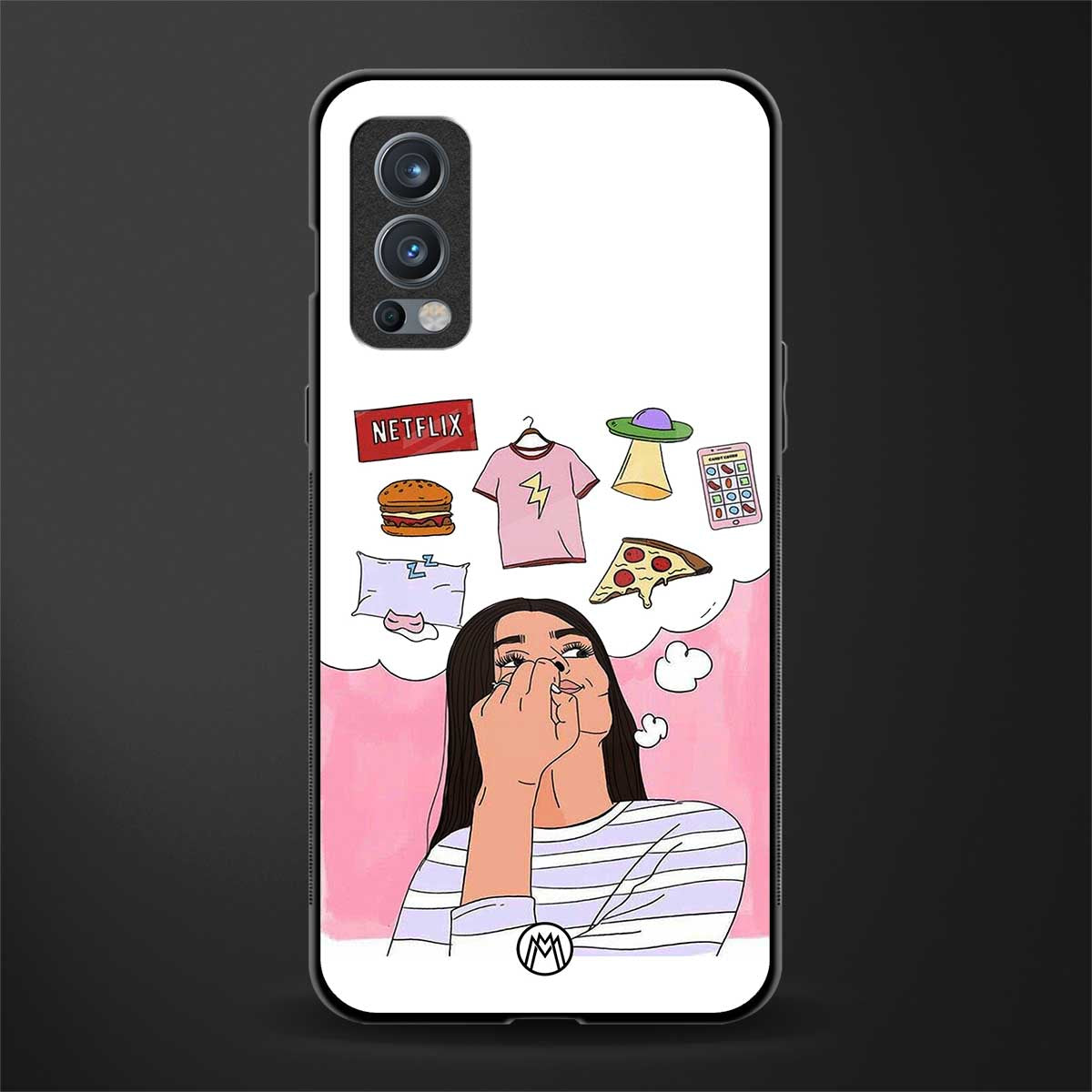 netflix and chill glass case for oneplus nord 2 5g image