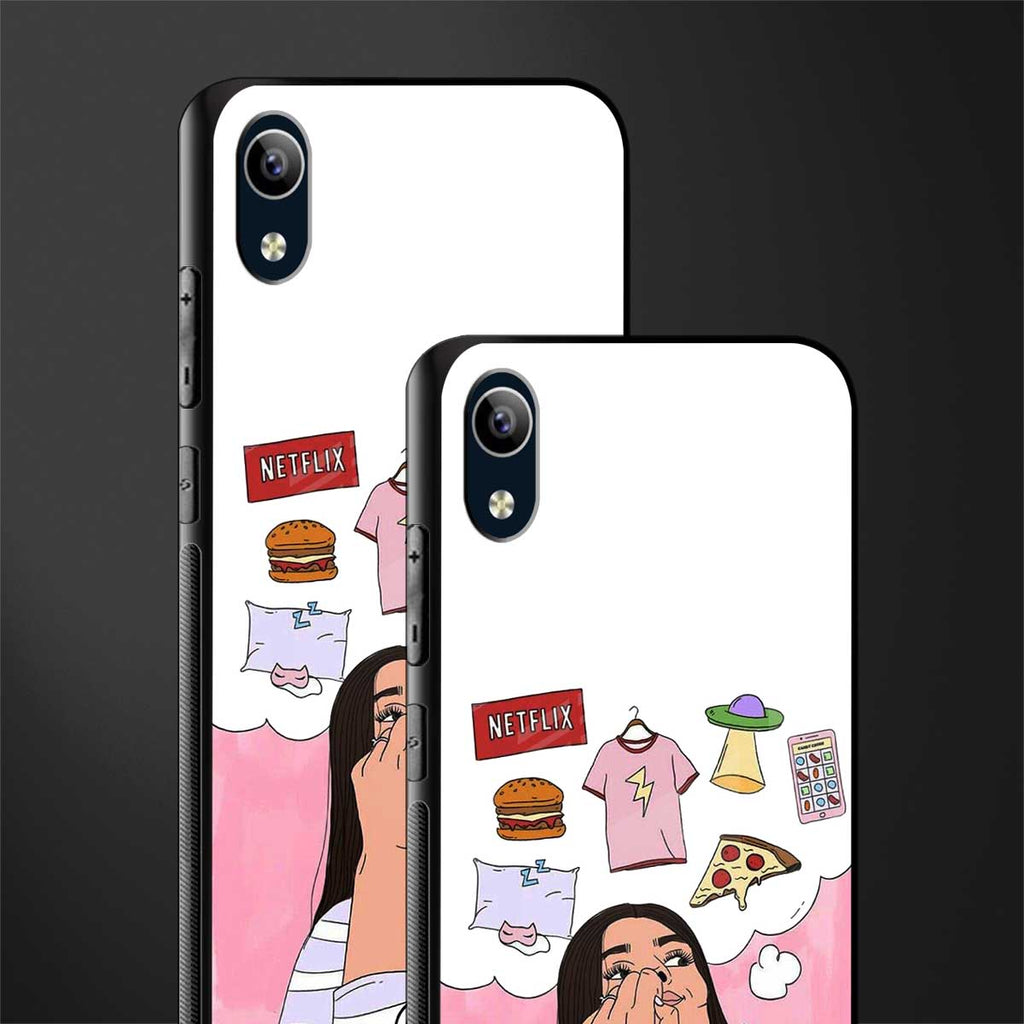 netflix and chill glass case for vivo y91i image-2