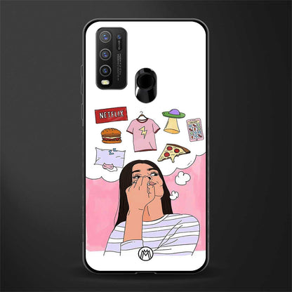 netflix and chill glass case for vivo y50 image