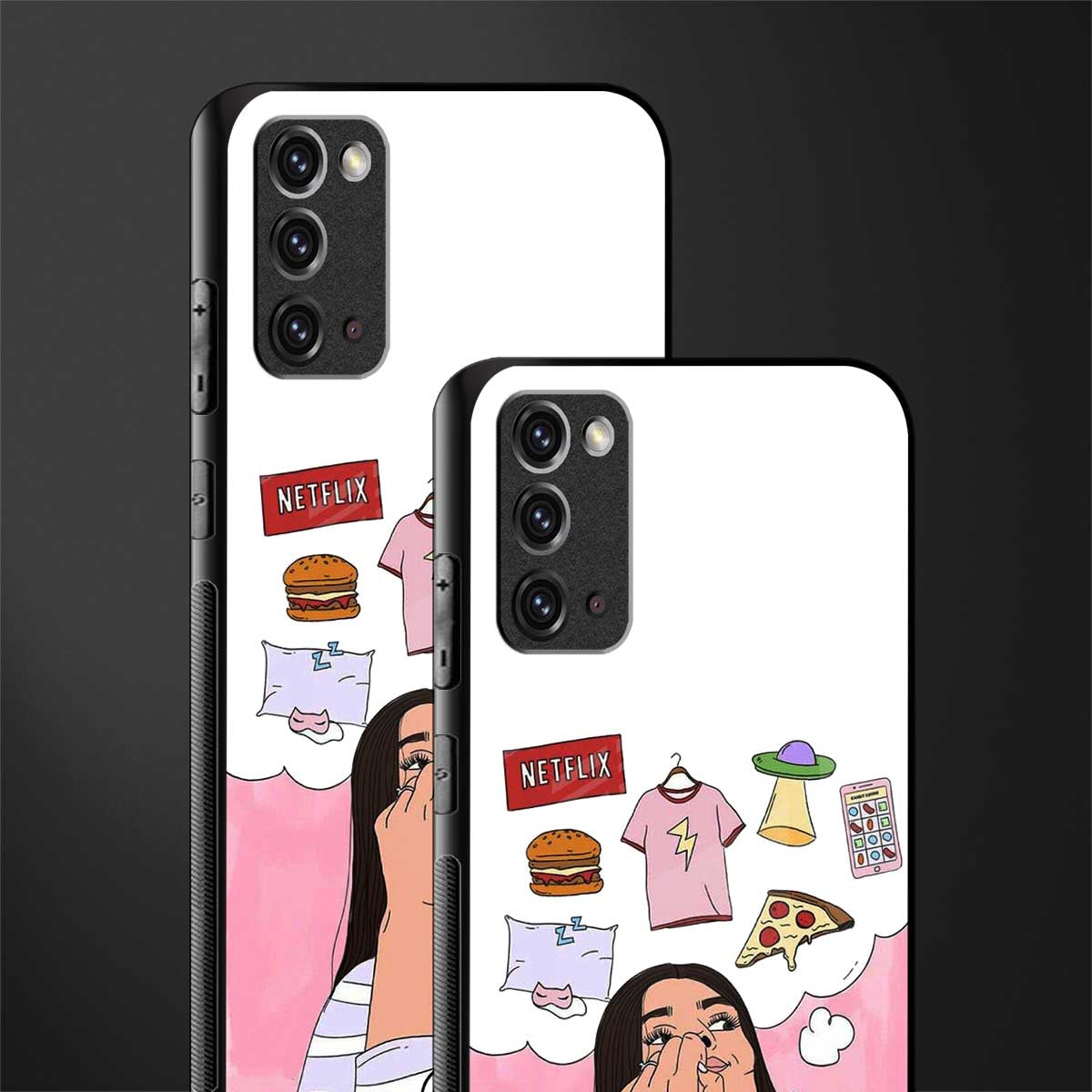 netflix and chill glass case for samsung galaxy note 20 image-2