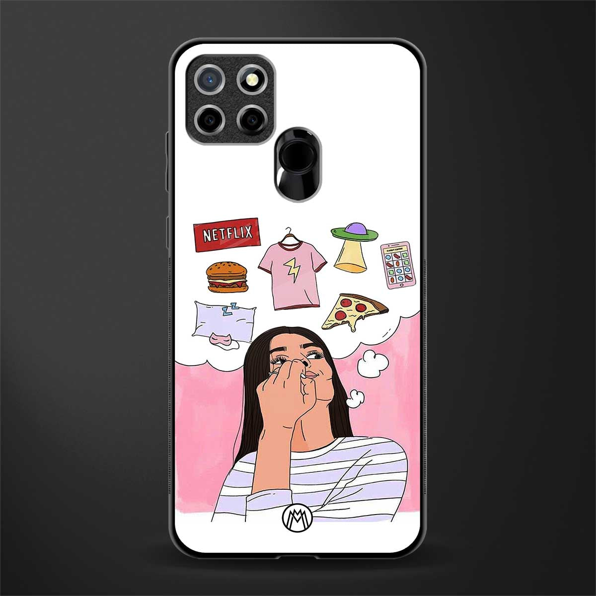 netflix and chill glass case for realme narzo 20 image