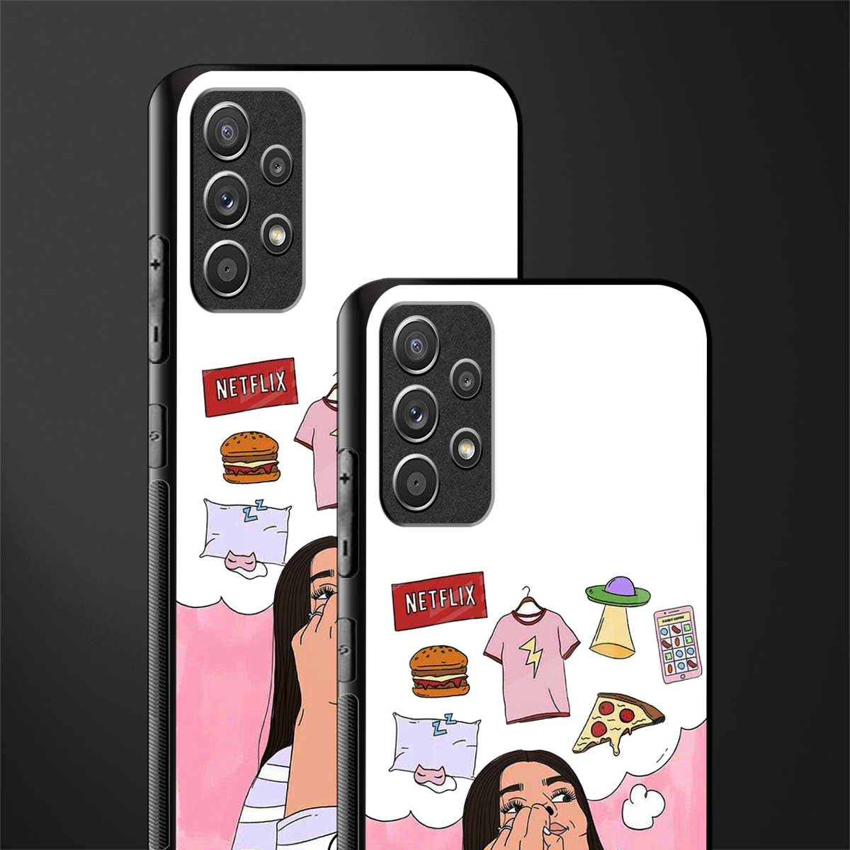 netflix and chill glass case for samsung galaxy a52s 5g image-2