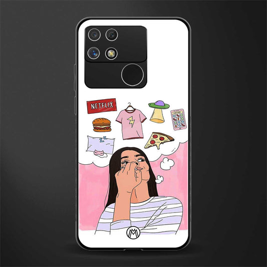 netflix and chill back phone cover | glass case for realme narzo 50a