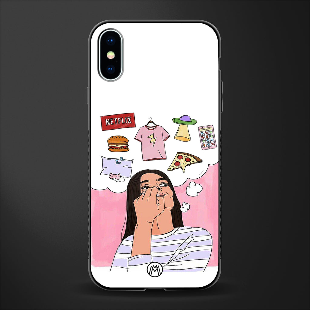netflix and chill glass case for iphone xs image