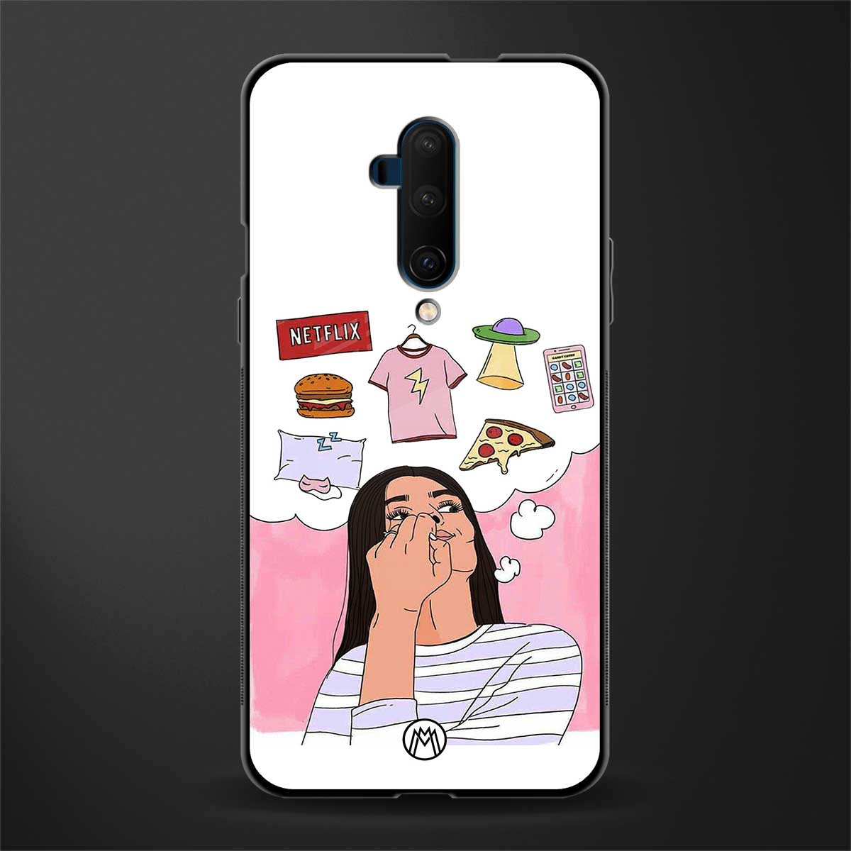 netflix and chill glass case for oneplus 7t pro image