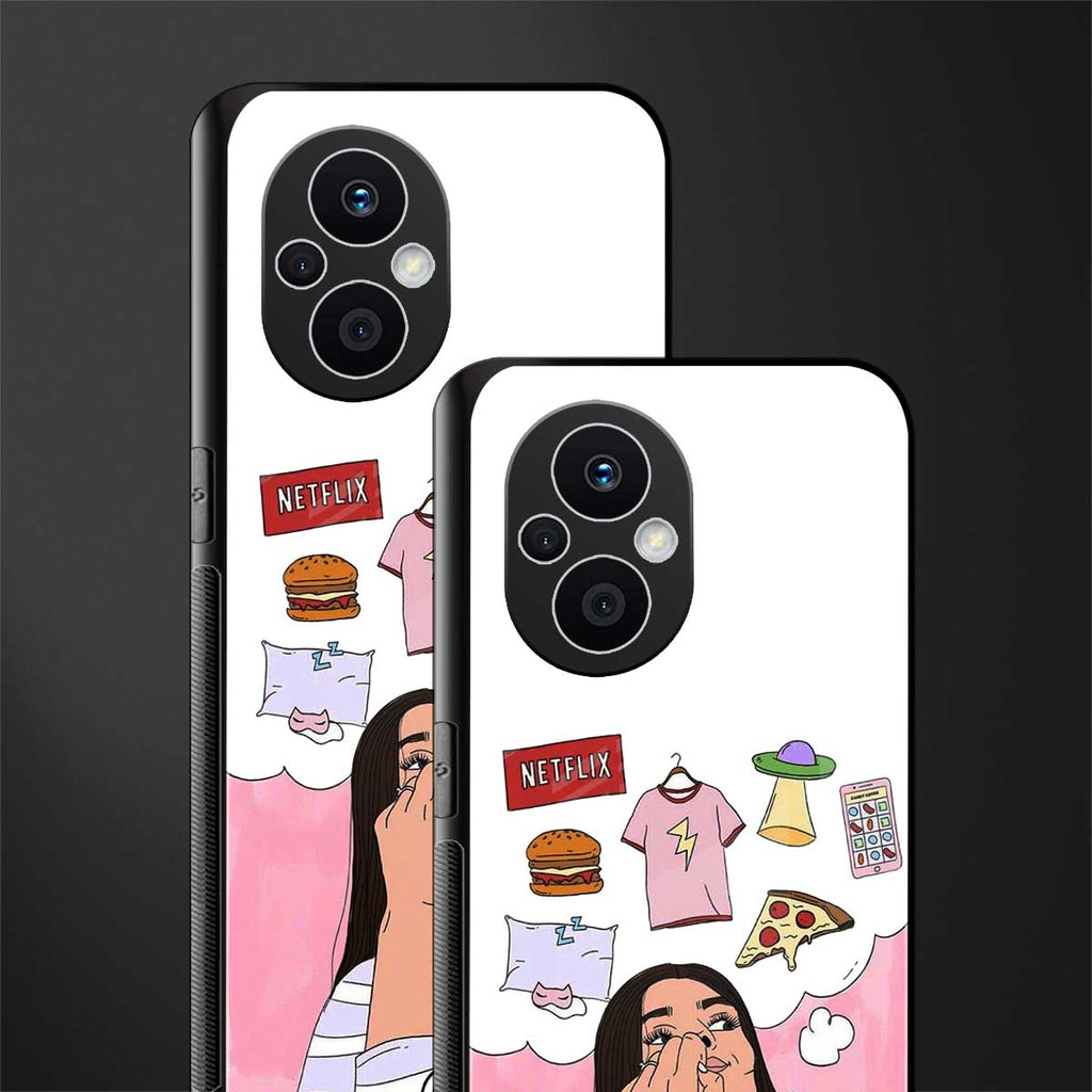 netflix and chill back phone cover | glass case for oppo f21 pro 5g