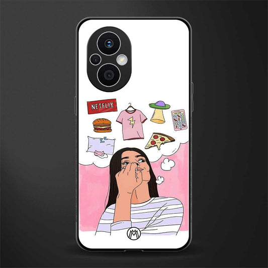 netflix and chill back phone cover | glass case for oppo f21 pro 5g