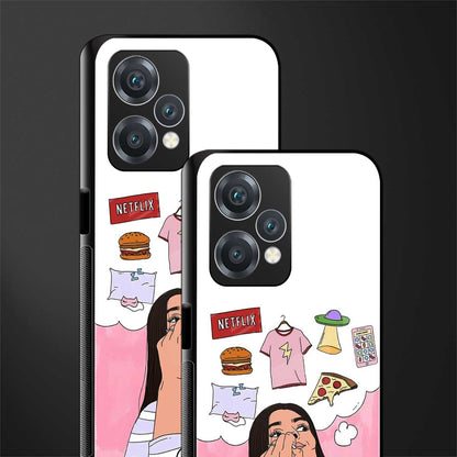 netflix and chill back phone cover | glass case for oneplus nord ce 2 lite 5g