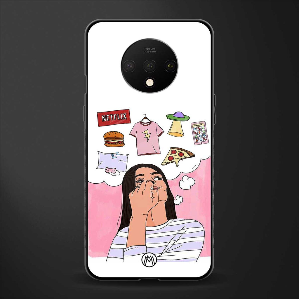 netflix and chill glass case for oneplus 7t image