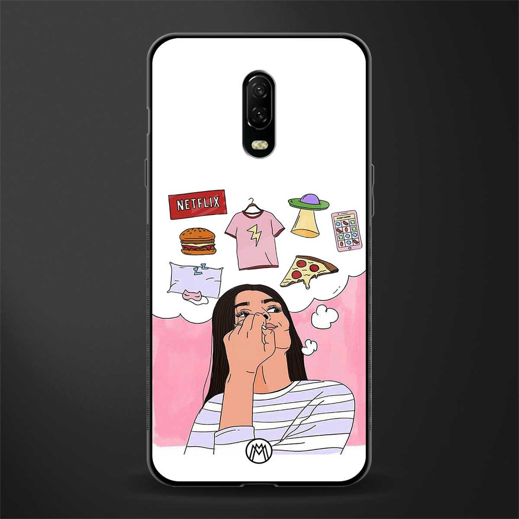 netflix and chill glass case for oneplus 6t image