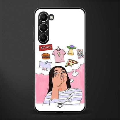 netflix and chill glass case for phone case | glass case for samsung galaxy s23 plus