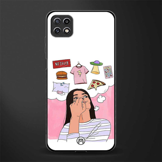 netflix and chill back phone cover | glass case for samsung galaxy f42